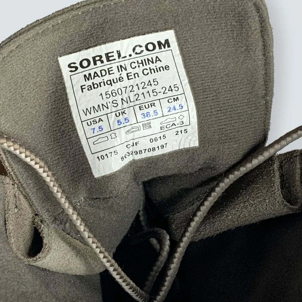 Sorel Wedges in Taupe Suede with Gum Soles